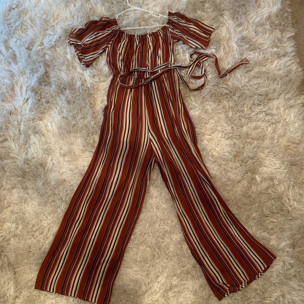 Off Shoulder Full Length Romper